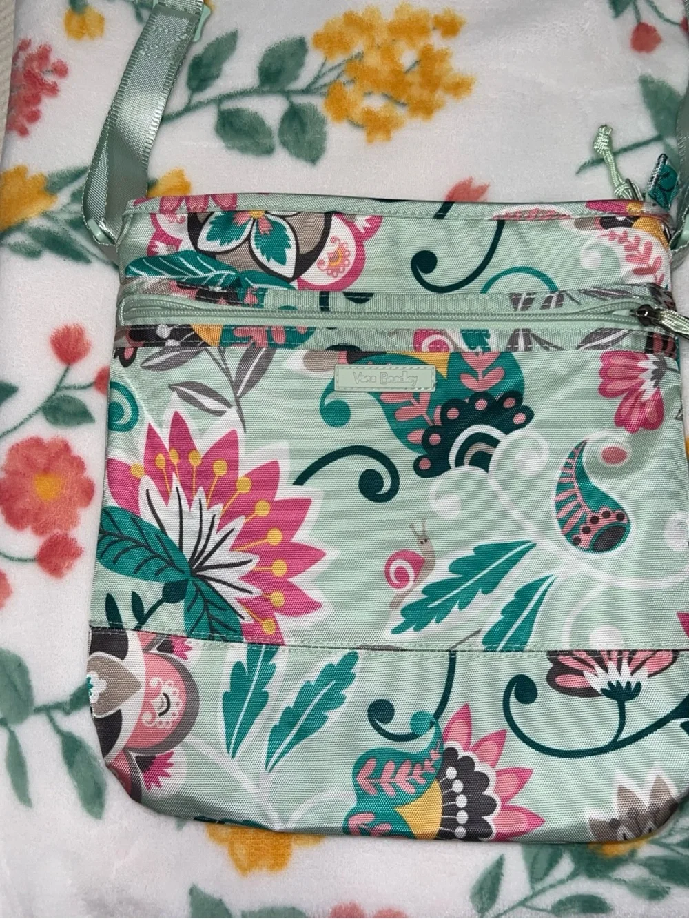 Vera Bradley Mint Floral Crossbody Bag